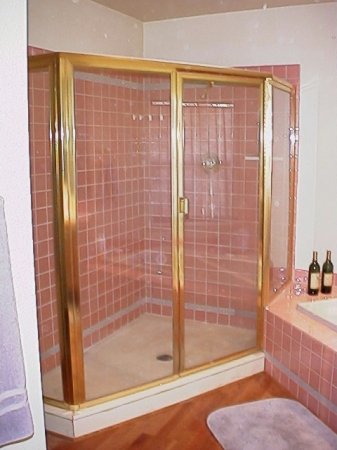 Glass Enclosed Tile Shower